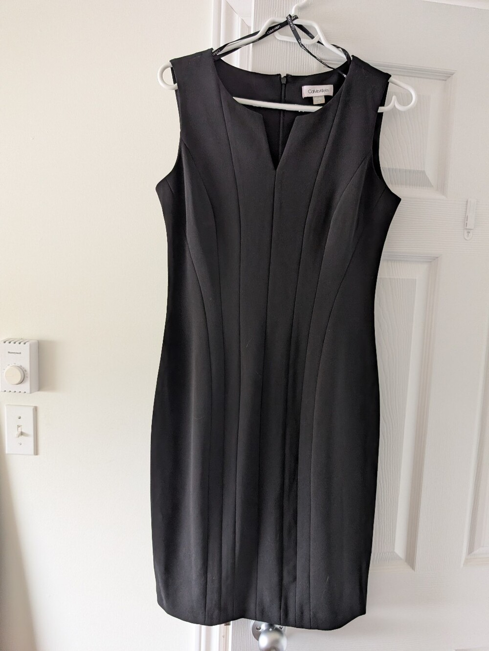 Calvin Klein Black Sleeveless Sheath Dress